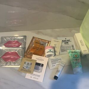 12 sample bag skin care & lotion Sephora